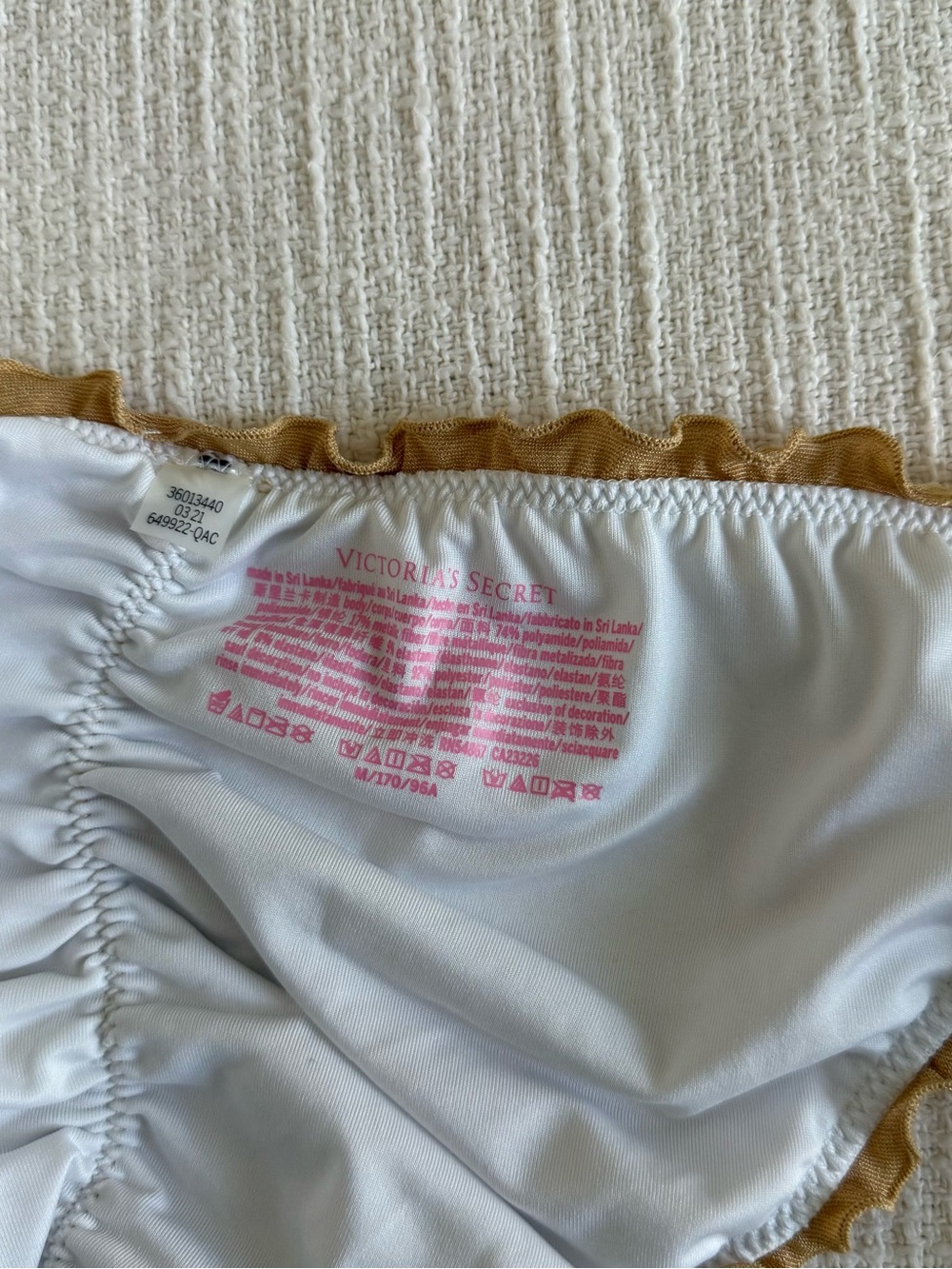 Victoria's Secret Yellow Golden Ruffle-Trim Bikini Bottoms - Picture 5 of 9